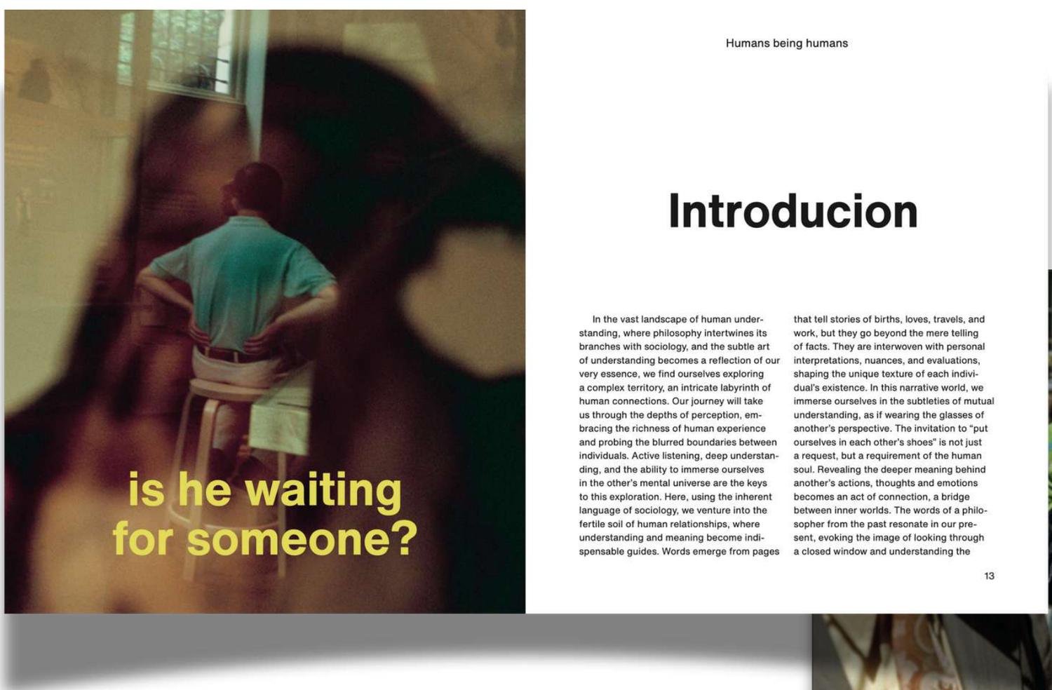 Humans being humans, doppia pagina